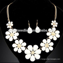 Alloy resin Stud Earrings Pendant Necklace Jewelry Set